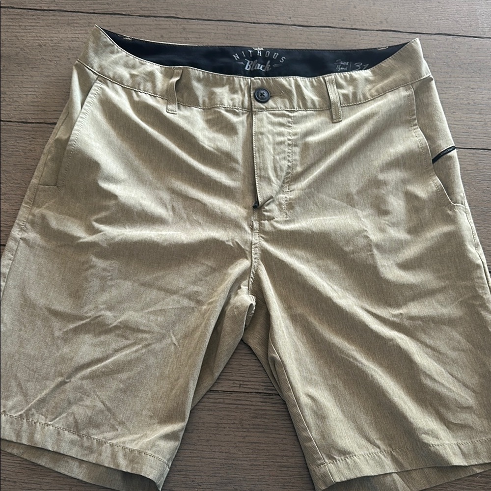 Khaki Men Hybrid Shorts